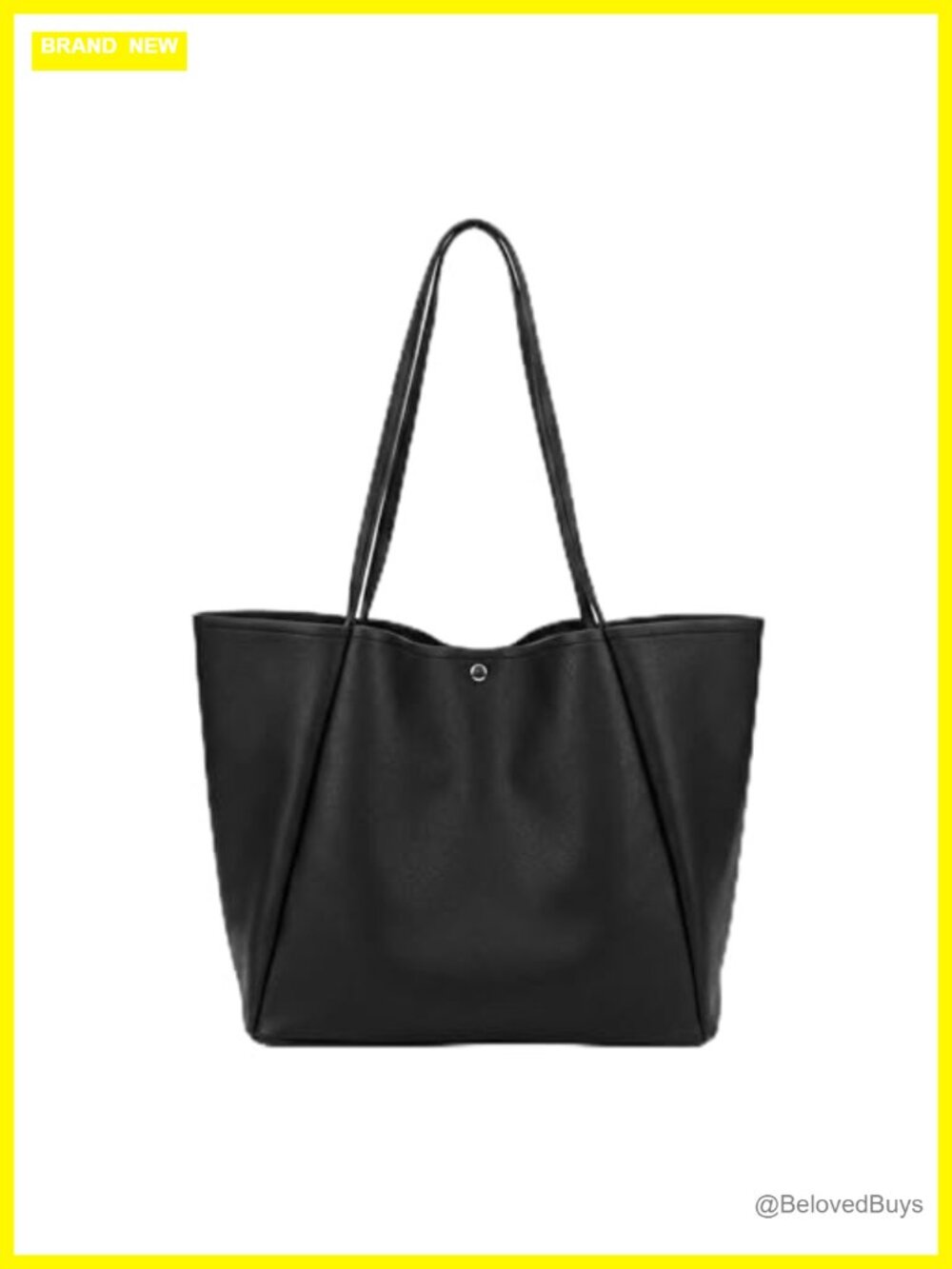 Faux Leather Tote Bag for Women Oversized Weekender Travel Work Shopper